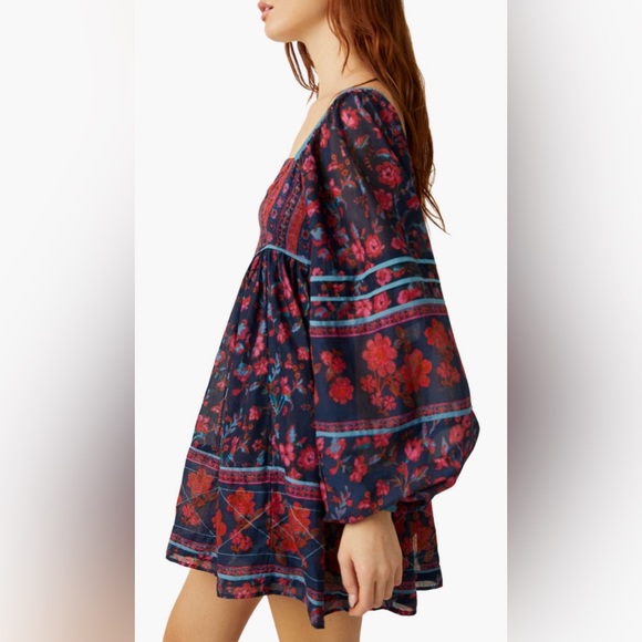 Free People Endless Afternoon Print Long Sleeve Minidress - Picture 4 of 8